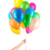 50 Bunte Ballons Für Helium Mit Schnur