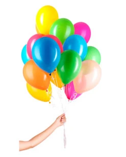 50 Bunte Ballons Für Helium Mit Schnur