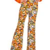 Funky Damen Schlaghose Bunte Kreise -Cosly Verkaufsgeschäft 70er jahre groovy damenhose bubbles schlaghose hippie faschingskostuem 70s hippie trousers 29425 1