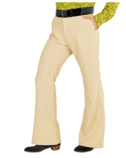 Beige 70er Jahre Schlaghose