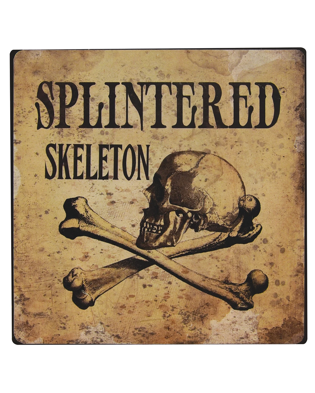 Vintage Metallschild "Totenschädel & Knochen" 20cm 3 Vintage Metallschild "Totenschädel & Knochen" 20cm