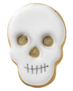 Plätzchenform Totenschädel 7cm -Cosly Verkaufsgeschäft austechform halloween totenkopf plaetzchenform mit halloween motiv weihnachtsplaetzchen form fuer gothic fans 28568 3