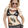 Sexy Rockerbraut T-Shirt -Cosly Verkaufsgeschäft biker girl t shirt rocker lady t shirt hevay meatl braut kostuemzubehoer 29378 1