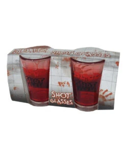 Schnapsgläser Mit Blutspritzer 2 St. -Cosly Verkaufsgeschäft blutige schnapsglaeser bloody sho glasses halloween tischdeko 52827 02