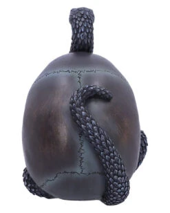 Schuppige Schlange In Totenkopf 19cm -Cosly Verkaufsgeschäft das schicksal der schlange gothic schaedel 19cm serpentine fate gothic snake skull gothic deko totenkopf 53993 3