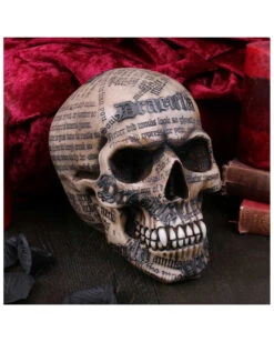 Dracula Totenkopf Mit Bram Stoker Zitaten -Cosly Verkaufsgeschäft dracula totenschaedel mit bram stoker zitaten vampir totenkopf gothic deko halloween tischdeko 50770 05