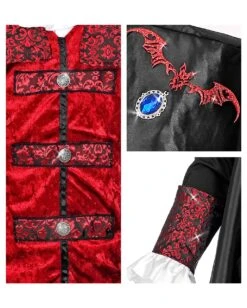 Edler Vampir Graf Kostüm -Cosly Verkaufsgeschäft edler vampir lord kostuem vampire lord halloween costume halloween kostuem fuer herren 53455 4