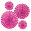 Pinkes Fächer-Deko Set