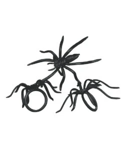 144 Schwarze Halloween Spinnen -Cosly Verkaufsgeschäft fette halloween spinnen halloween spiders kunststoff spinnen plastic spiders 29204 03