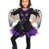 Freche Fledermaus Kleinkindkostüm -Cosly Verkaufsgeschäft fledermaus kleinkinderkostuem schwarz lilafarbenes kostuem mit dem fledermaus kleinkinderkostuem wird deine tochter an halloween zum flattertier fledermaus equipment 21152
