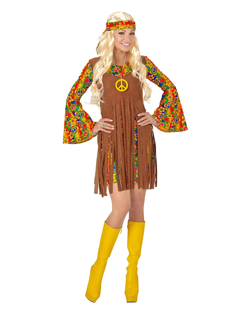 Flower Power Hippie Girl Kostümkleid 4 Flower Power Hippie Girl Kostümkleid – Bild 2