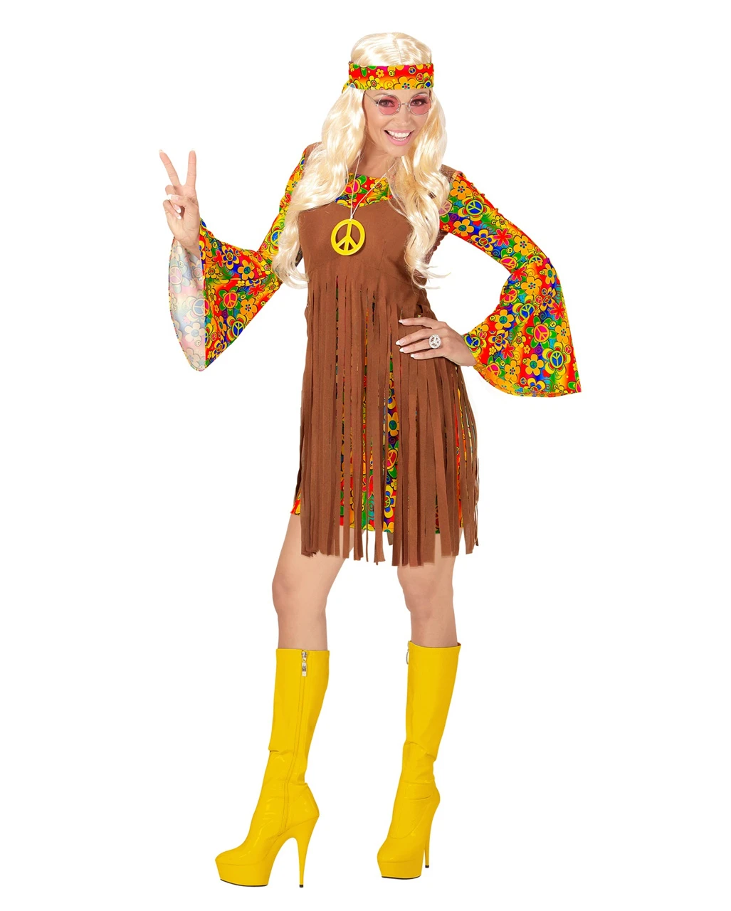 Flower Power Hippie Girl Kostümkleid 3 Flower Power Hippie Girl Kostümkleid