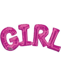 Pinker Schriftzug Girl Folienballon