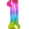 Regenbogen Folienballon Zahl 1 -Cosly Verkaufsgeschäft folienballon zahl 1 regenbogenfarben foil ballon number 1 rainbow color 38806 01