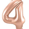 Folienballon Zahl 4 Rose Gold -Cosly Verkaufsgeschäft folienballon zahl 4 rose gold 36982