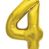 Folienballon Zahl 4 Gold -Cosly Verkaufsgeschäft folienballon vier gold heliumballon luftballon mit nummer 4 als motiv 22785