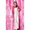Pinker Fransen Vorhang 1x2m -Cosly Verkaufsgeschäft fransen tuervorhang folie pink 2m tuerdekoration party rosa lametta tuervorhang pink 29953
