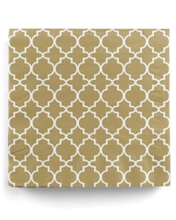 Muster Serviette Gold-weiß 20 St.