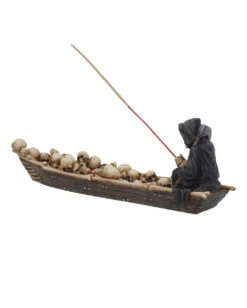 Sensenmann Mit Fähre Räucherstäbchenhalter -Cosly Verkaufsgeschäft grim reaper faehrmann raeucherstaebchenhalter grim reaper ferryman insence holder gothic deko 39254 04