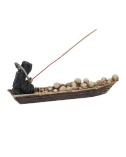 Sensenmann Mit Fähre Räucherstäbchenhalter -Cosly Verkaufsgeschäft grim reaper faehrmann raeucherstaebchenhalter grim reaper ferryman insence holder gothic deko 39254 06