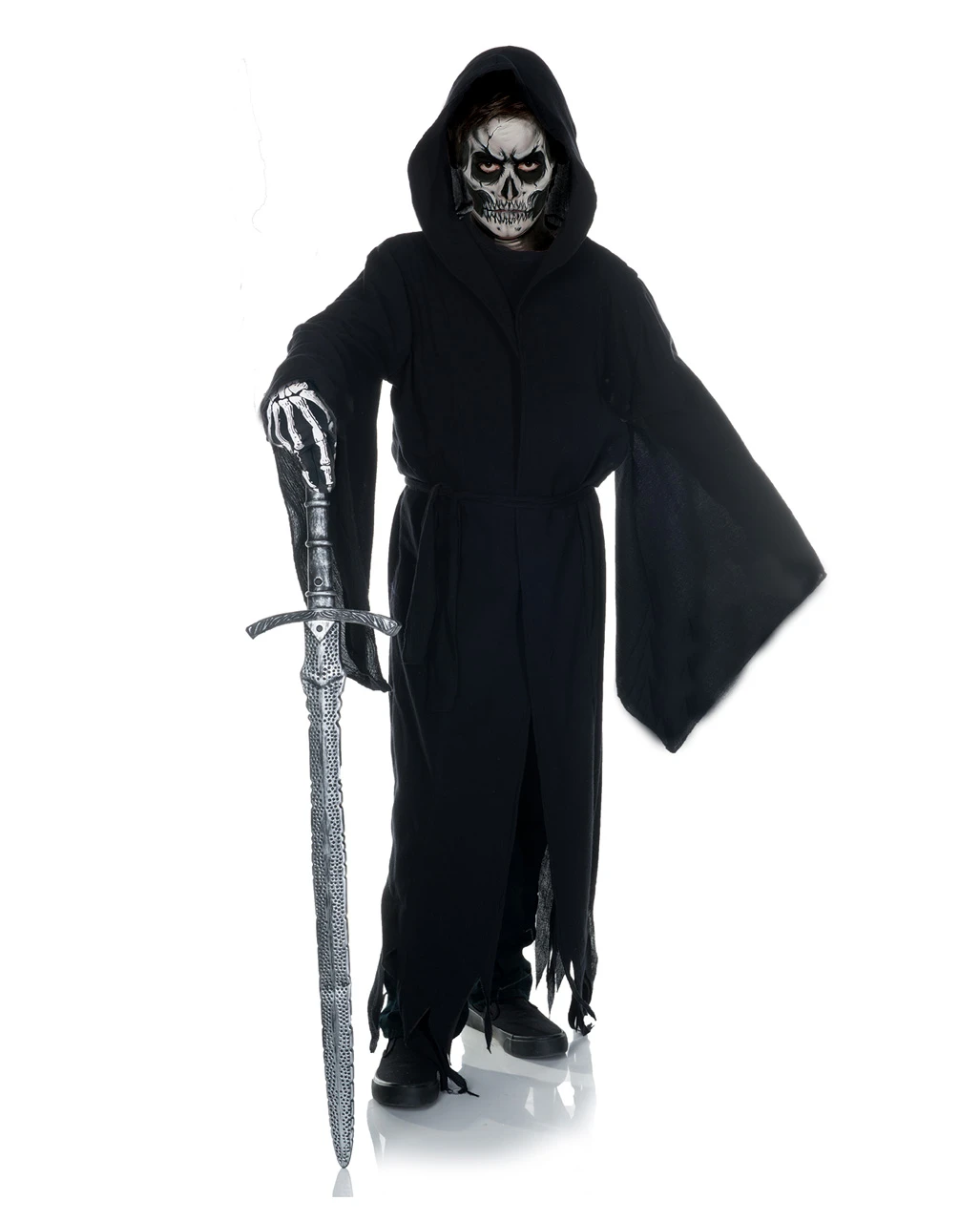 Grim Reaper Fetzenkostüm Für Kinder 3 Grim Reaper Fetzenkostüm Für Kinder