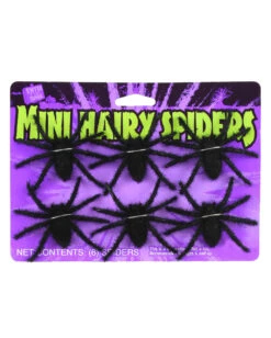 Haarige Mini Spinnen 6er Set -Cosly Verkaufsgeschäft haarige mini spinnen schwarz halloween spinnen halloween decoration spiders 37506 2