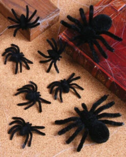 Deko Taranteln Schwarz 8 St. 5 Deko Taranteln Schwarz 8 St. -Cosly Verkaufsgeschäft haarige spinnen schwarz 8 stueck fuzzy spider family black 8 pieces halloween ungeziefer 52657 2
