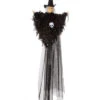 Schwarze Hängende Hexe Mit Totenschädel 53cm -Cosly Verkaufsgeschäft haengende hexe mit totenkopf schwarz black hanging ghost stream dress halloween haenge deko 53800