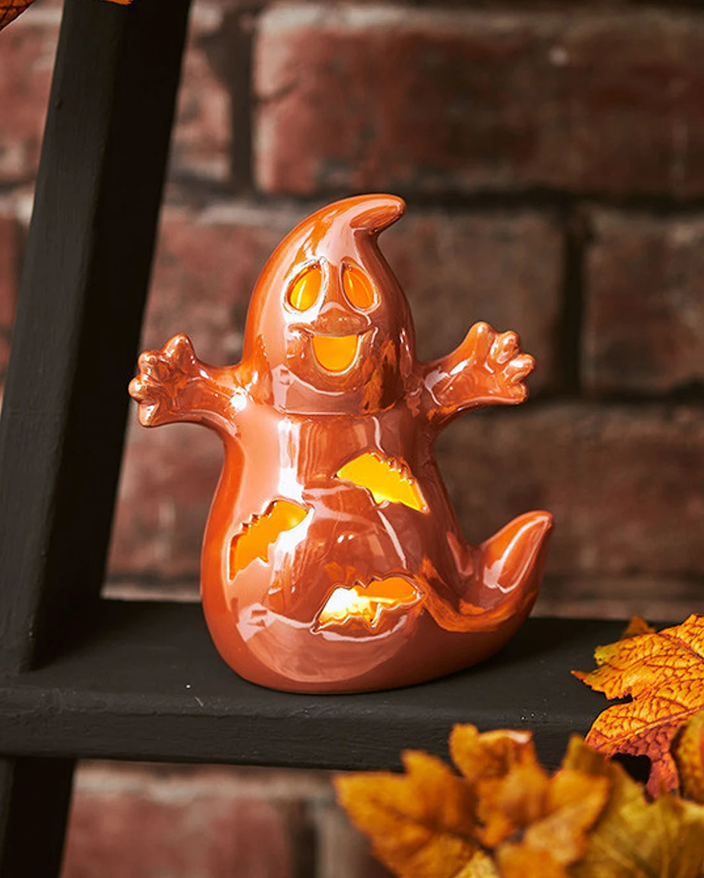 LED Laterne Halloween Geist 14cm 3 LED Laterne Halloween Geist 14cm