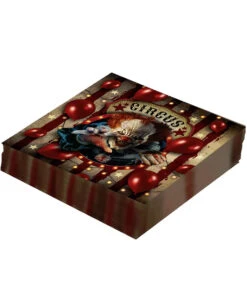 Horror Clown Zirkus Servietten 12 St. -Cosly Verkaufsgeschäft halloween horrorclown circus servietten halloween horror clown circus napkins horror zirkus dekoration 53171 3