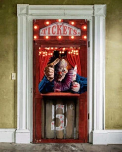 Tür Deko Horror Clown Halloween Circus -Cosly Verkaufsgeschäft halloween horrorclown circus tuer dekoration halloween horror clown circus door decoration horror zirkus deko 53176 2