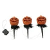 Spooky Halloween Kürbis Mit Erdspieß 3er-Set -Cosly Verkaufsgeschäft halloween kuerbis erdspiess 3er set halloween und horror aussendeko halloween pumpkin led decoration 53954