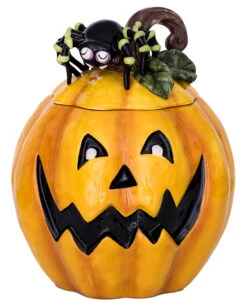 Keramik Keksdose Halloween Kürbis 24cm