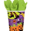 Halloween Pappbecher Mit Hexenmotiv 8 St. -Cosly Verkaufsgeschäft halloween pappbecher mit hexe halloween cups with witch and pumpkin 38770 01