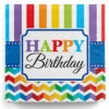 Happy Birthday Servietten 16 St. -Cosly Verkaufsgeschäft happy birthday rainbow servietten regenbogenfarbige papiersewrvietten 2794 01