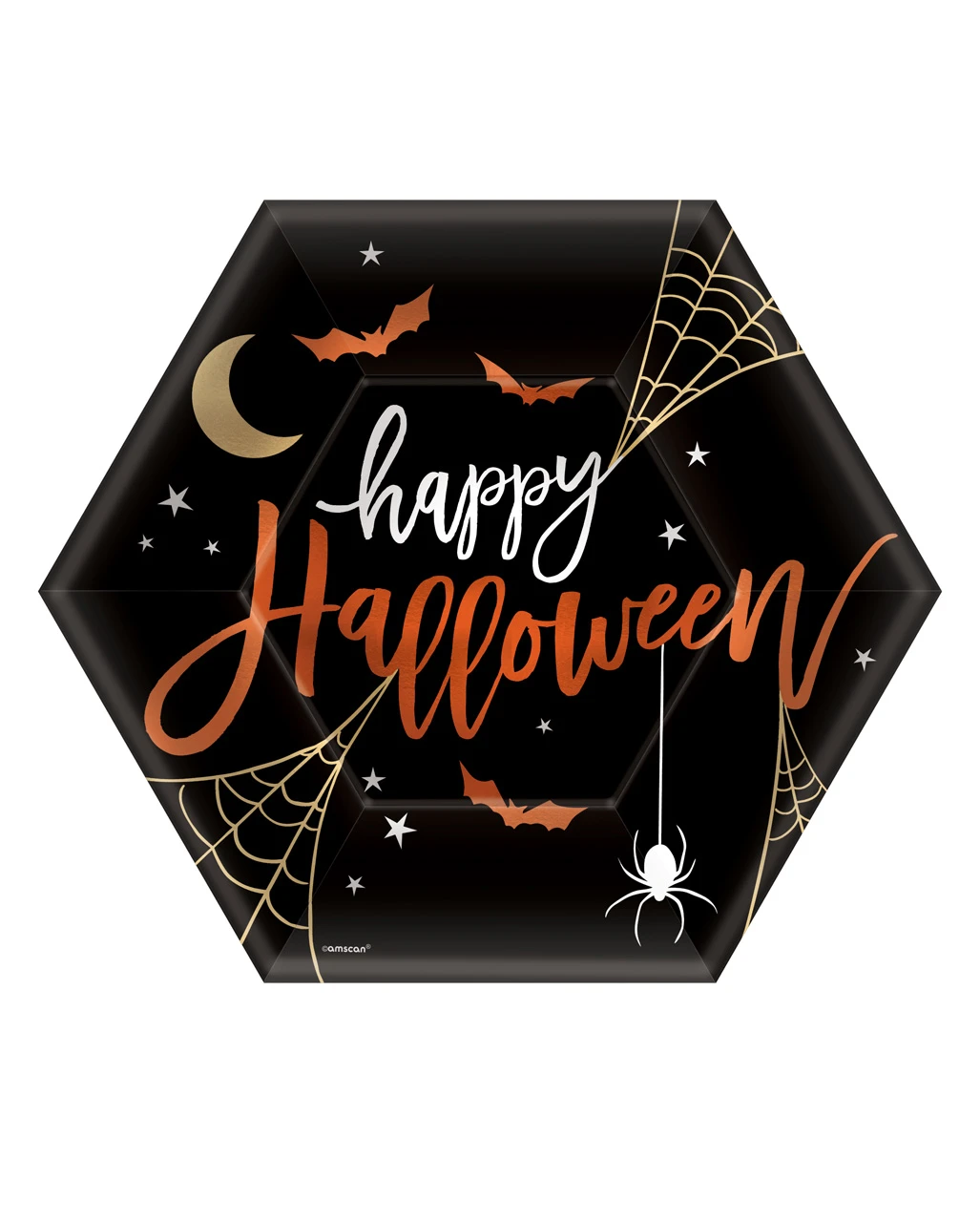 Happy Halloween Hexagon Pappteller 8 St. 3 Happy Halloween Hexagon Pappteller 8 St.