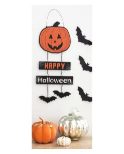 Happy Halloween Hängeschild Mit Kürbis 30cm -Cosly Verkaufsgeschäft happy halloween kuerbis haengeschild happy halloween pumpkin sign kinderfreundliche halloween deko 53142 03
