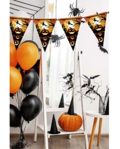 Wimpel Girlande Happy Halloween Kürbis 3m -Cosly Verkaufsgeschäft happy halloween kuerbis wimpel girlande happy halloween pumpkin banner halloween deko kinder 53200 3