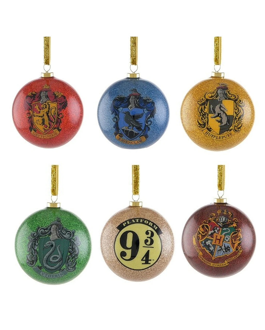 Harry Potter Glitzer Christbaumkugeln 6er-Set 3 Harry Potter Glitzer Christbaumkugeln 6er-Set