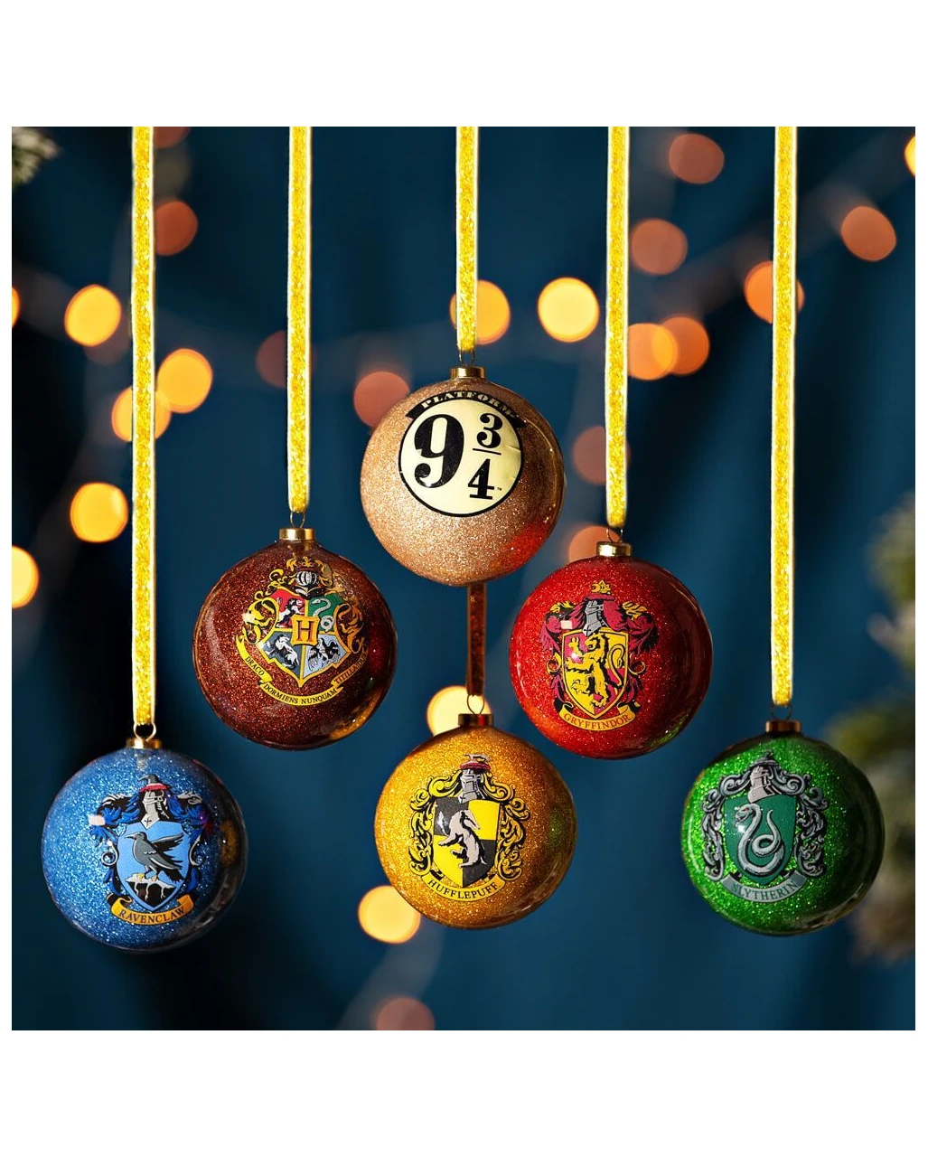 Harry Potter Glitzer Christbaumkugeln 6er-Set 4 Harry Potter Glitzer Christbaumkugeln 6er-Set – Bild 2