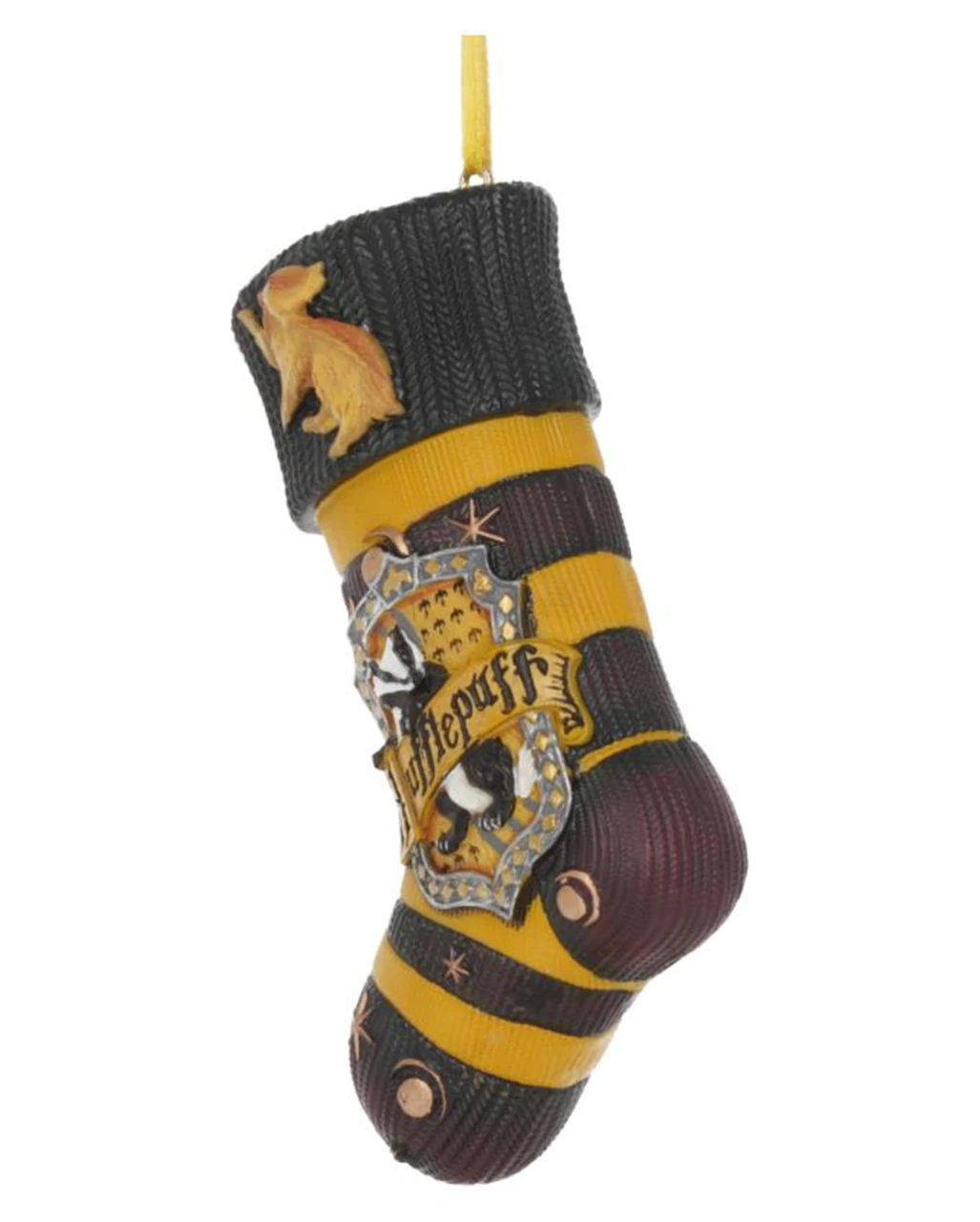 Harry Potter Hufflepuff Socke Christbaumkugel 4 Harry Potter Hufflepuff Socke Christbaumkugel – Bild 2