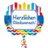 Herzlichen Glückwunsch Rainbow Folienballon XL -Cosly Verkaufsgeschäft herzlichen glueckwunsch rainbow folienballon folienballons fuer jeden anlass 31402
