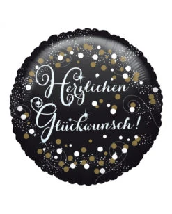 Folienballon Glamour Herzlichen Glückwunsch
