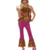 Hippie Girl Kostüm Mit Schlaghose -Cosly Verkaufsgeschäft hippie girl kostuem mit schlaghose hippi girl costume with bell bottom pants 38742 01