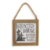 "Haunted House Enter If You Dare" Halloween Wandbild 15cm