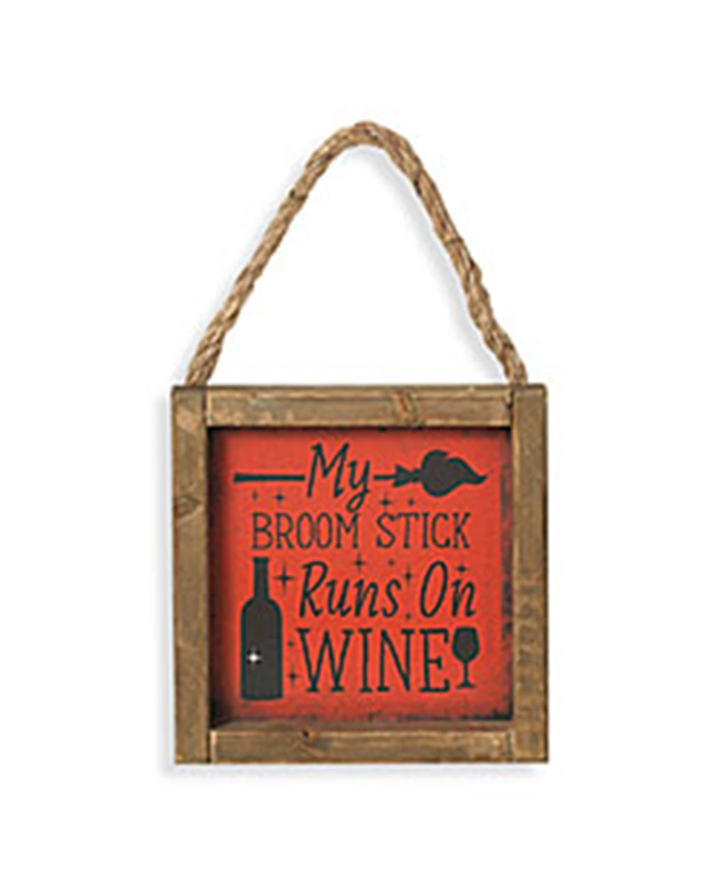 "My Broom Stick Runs On Wine" Halloween Wandbild 15cm 3 "My Broom Stick Runs On Wine" Halloween Wandbild 15cm