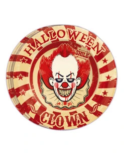 Horror Clown Party Teller 8 Stück
