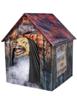 Hundehütte Mit Beweglichem Bluthund 5 Hundehütte Mit Beweglichem Bluthund -Cosly Verkaufsgeschäft hundehuette mit angreifendem killerhund halloween animatronic doghouse with moving bloodhound 51761 02