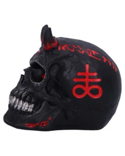 Infernal Teufels Totenschädel 20cm -Cosly Verkaufsgeschäft infernal teufels totenkopf infernal teufels totenschaedel infernal devil skull gothic deko 54566 03