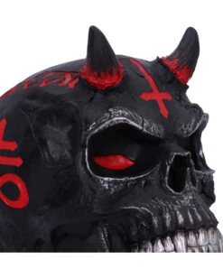 Infernal Teufels Totenschädel 20cm -Cosly Verkaufsgeschäft infernal teufels totenkopf infernal teufels totenschaedel infernal devil skull gothic deko 54566 06